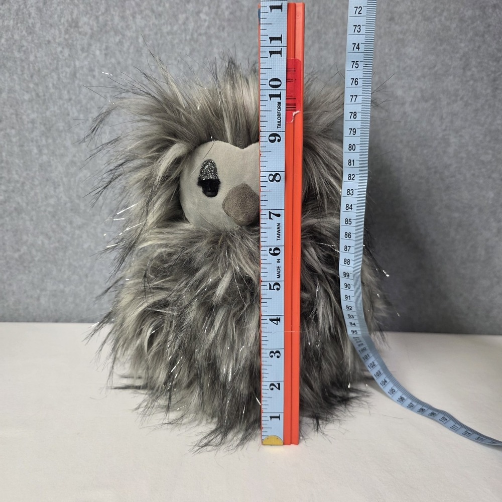 Jellycat London Gloria Owl Sparkly Black Grey Stuffed Animal Plush - Picture 3 of 7
